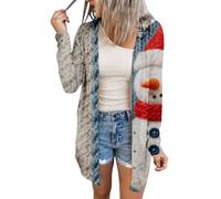 Long Sleeve Christmas Shirt for Women Blouse A Lady's Christmas Cardigan is Full of Casual Fashionable and Cute Designs Tunics for Daily Life Xmas Gifts (BU2, XXL)