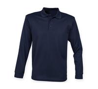 Long Sleeve Coolplus Pique Polo Shirt Moisture Wicking Polyester Top Men Women