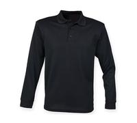 Long Sleeve Coolplus Pique Polo Shirt Moisture Wicking Polyester Top Men Women