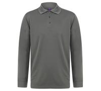 Long Sleeve Coolplus Pique Polo Shirt Moisture Wicking Polyester Top Men Women