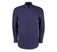 Long Sleeve Corporate Oxford Shirt Kustom Kit Navy 19.5 in