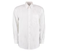 Long Sleeve Corporate Oxford Shirt Kustom Kit White 17.5 in