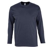 Long Sleeve Cotton GREY GREEN RED BLUE ORANGE T-Shirt Tee Shirt S-XXXL + 4XL+5XL