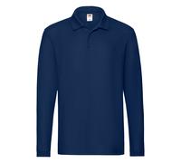 Long Sleeve Cotton Polo Fruit of the Loom Pique Shirt