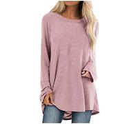 Long Sleeve Crop Top Sexy Round Neck Ladies Tops That Cover Belly Basic Slim Casual Round Jumper Blouse Tee Casual Wear Lightning Deals of The Day