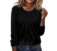Long Sleeve Crop Top Y2K Loose Casual Womens Tops Vest Hollow Out Cross Crochet Jumpers Blouse Tee Shirts Blouses Limited Time Deals Black
