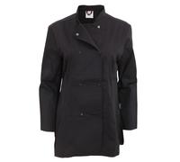 Long Sleeve Fitted Chef Jacket Dennys Black XS