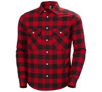 Helly Hansen Lokka Organic Flannel Long Sleeve Shirt Red L Men