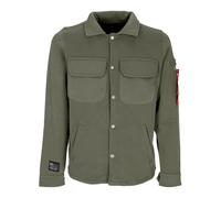 Long Sleeve Fleece Shirt - male - Alpha Industries - Light Jackets - Green - XL - Jackets XL