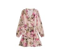 Long Sleeve Floral Pattern Dress Women Salsa Jeans Rose L