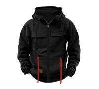 Long Sleeve for Mens Fall Winter Lounge Hippy Vintage Hooded Renaissance Peasant Basic Steampunk Jacket Hood Outfit Man Zip Up 2025 Soft Comfy Clothes Fashion XXL
