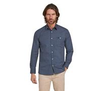 Long Sleeve Geo Pattern Shirt raging bull Navy L