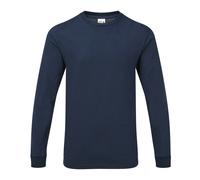 Long Sleeve Heavy Mens T-Shirt Crew Neck Cotton Jersey Plain Top Gildan Hammer