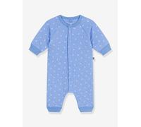 Long Sleeve Jumpsuit for Babies, Small Anchors Print, PETIT BATEAU blue