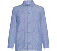 Long-sleeve linen overshirt KnowledgeCotton Apparel Bleu L