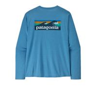Patagonia - Long Sleeve Cap Cool Daily Boardshort Logo Shore Blue Light Shore Blue X Dye - L - Hiking tee-shirt