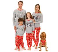 Long Sleeve Long Leg Pyjama Set Friends Red M