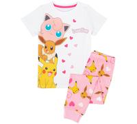 Pokemon Pyjamas Girls Kids Besties Character T-Shirt Trousers Pjs Set 7-8 years White