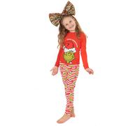 Long Sleeve Long Leg Pyjama Set The Grinch Red 2-3 Years