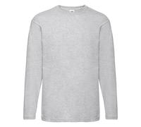 Long Sleeve Mens T-Shirt Fruit Of The Loom Crew Round Neck Plain Top Pack Lot