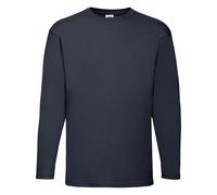 Long Sleeve Mens T-Shirt Fruit Of The Loom Crew Round Neck Plain Top Pack Lot