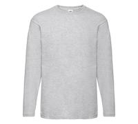 Long Sleeve Mens T-Shirt Fruit Of The Loom Crew Round Neck Plain Top Pack Lot