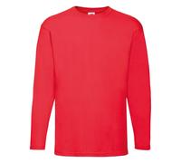 Long Sleeve Mens T-Shirt Fruit Of The Loom Crew Round Neck Plain Top Pack Lot