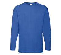 Long Sleeve Mens T-Shirt Fruit Of The Loom Crew Round Neck Plain Top Pack Lot