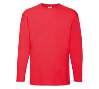 Long Sleeve Mens T-Shirt Fruit Of The Loom Crew Round Neck Plain Top Pack Lot