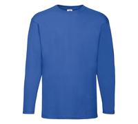 Long Sleeve Mens T-Shirt Fruit Of The Loom Crew Round Neck Plain Top Pack Lot