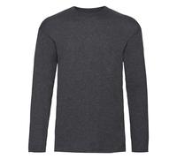 Long Sleeve Mens T-Shirt Fruit Of The Loom Crew Round Neck Plain Top Pack Lot