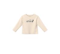 Long Sleeve Panda Print T-Shirt for Baby s.Oliver Beige 18 monthes