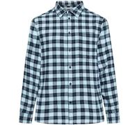 Long sleeve plaid shirt KnowledgeCotton Apparel Loose GOTS/Vegan Bleu S