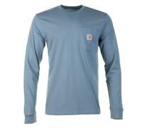 Long Sleeve Pocket T Shirt Velvet Blue, XXL