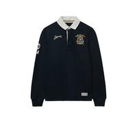 Long sleeve polo double emblem Superdry Bleu XL