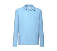 Long sleeve polo for kids Fruit of the Loom Bleu 14/15 ans