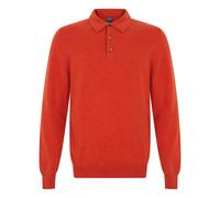 Long Sleeve Polo Jumper - male - Fedeli - Cashmere Knitwear - Red - 5XL - Knitwear 5XL
