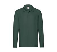 Long sleeve polo shirt Fruit of the Loom Premium Vert M