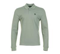 Men's Belstaff Long Sleeved Polo Shirt Sage Green - Size: 46