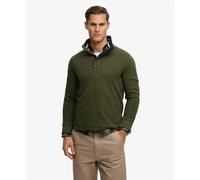 Long sleeve polo shirt Superdry Cotton Classics Jersey Henley Vert XL