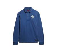 Superdry Vintage Athletic Rugby Long Sleeve Polo Blue S Men