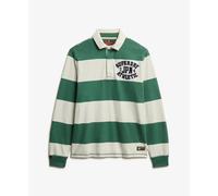 Long sleeve polo shirt Superdry Vintage Athletic Vert XL