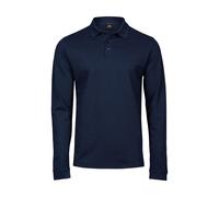 Long sleeve polo shirt Tee Jays Luxury Bleu 3XL