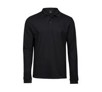 Long sleeve polo shirt Tee Jays Luxury Noir 3XL