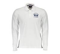 Elegant Long-Sleeved Polo with Contrast Detail - male - La Martina - Polo Shirts - White - 2XL - Tops 2XL