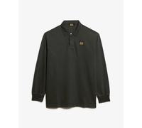Superdry Contrast Stitch Long Sleeve Polo Black M Men