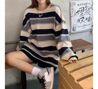 Long Sleeve Pullover Sweatshirt Women Harajuku Style Casual Korean Fashion Suitable for Shopping and Daily Walks (S Grey)