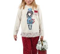 Long Sleeve Pyjama Set Girl Admas The Hatter Blanc 8 ans
