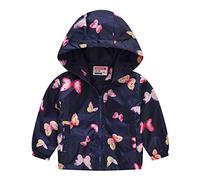 Long Sleeve Raincoat for Kids,Boys Girls Hooded Jackets Windproof Coat, Cute Zipper Windproof Outwear Unisex Kids Hooded Jacket Summer Essentials Sale（12 Months-5 Years）