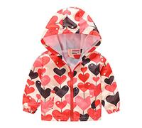 Long Sleeve Raincoat for Kids,Boys Girls Hooded Jackets Windproof Coat, Cute Zipper Windproof Outwear Unisex Kids Hooded Jacket Summer Essentials Sale（12 Months-5 Years）